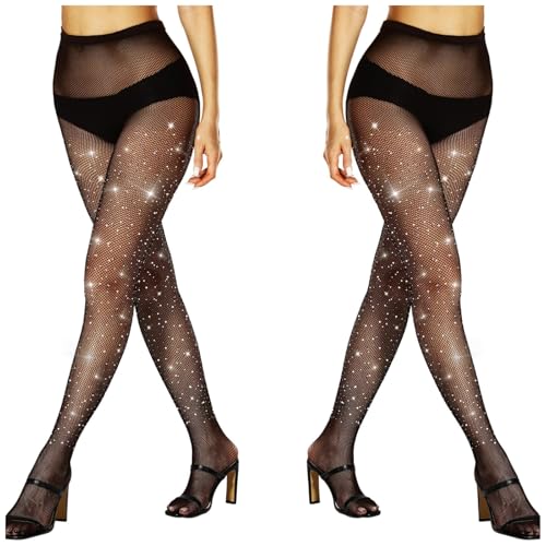 Image of 2 Pairs Lace Patterned Tights Fishnet Floral Stockings Small Hole Pattern Leggings Tights Net Pantyhose