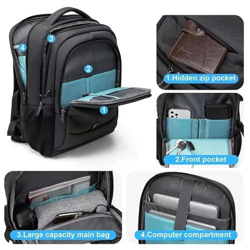 Mochila Executiva Para Notebook Impermeável de até 15.6 Polegadas, Multifuncionais Resistente para V