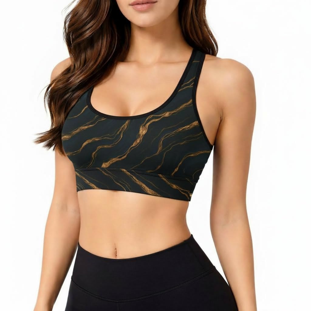 Forged with Color Stylus Sports Bra Womens Medium Support Sports Bra Soft Stretch Activewear for Workouts Everyday Wear