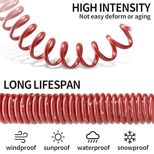 Image of Energeaster 15 FT 6 A Cigarette Lighter Extension Cord with Fuse & LED Power Indicator, Male-to-Female Extension Cord Cable 12V /24V Car Charger with Cigarette Lighter Socket, Red