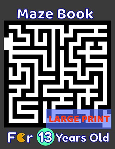 Maze Book For 13 Years Old Large Print: 80 Maze Puzzles for Smart Kids, Teens & Children's To Solve. Gift Idea For Birthday, Anniversary, Holidays, ... Trip. Girls and Boys Activity Puzzle Lovers image 3