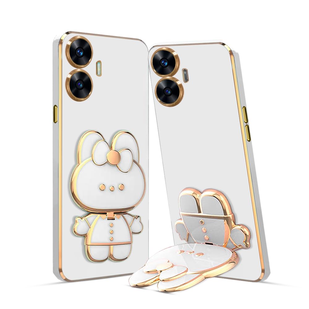 KARWAN®️ 3D Cat Back Case and Cover with Stand Compatible for Realme C55| Stand and Mirror|Camera Protection|Electroplated|Folding Stand-White (B0CCLBLTGB) Amazon Price History, Amazon Price Tracker