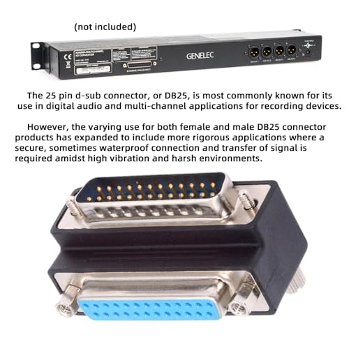 Adaptador Ángulo 90° DB25 Pin Macho a Hembra miniatura 4