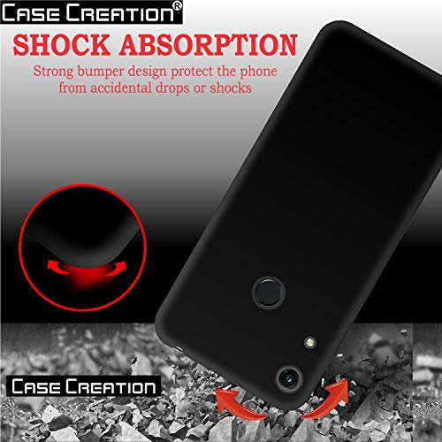Image of Case Creation for Honor 8A 2019 Back case, Huawei Honor 8A Slim Flexible Smart Look case with 360 Camera All Angle Protection (Pure Black)