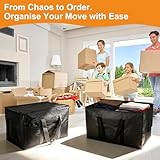 Bestdin 6 Pcs 80L Heavy Duty Storage Bags - Large Storage Bags with Zips, Tag Pocket, Reinforced Handles, Waterproof Moving Bags Perfect for College Dorm, Traveling, Camping, Christmas Decorations - Image 7