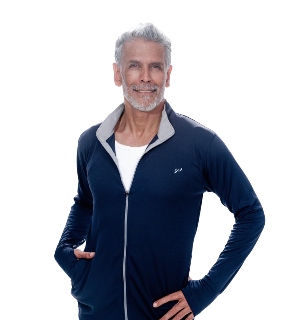 BLUE TYGA Sunscreen Jacket with UV Protection UPF 50+ Jacket with Breathability & Coolrush Technology Lightweight Jackets for Men