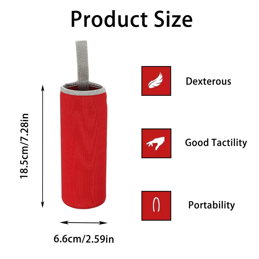 WsKingWA Neoprene Sleeve Carrier Pouch for Outdoor Hiking Travel (550ml) (Red), 550 ml - Image 2