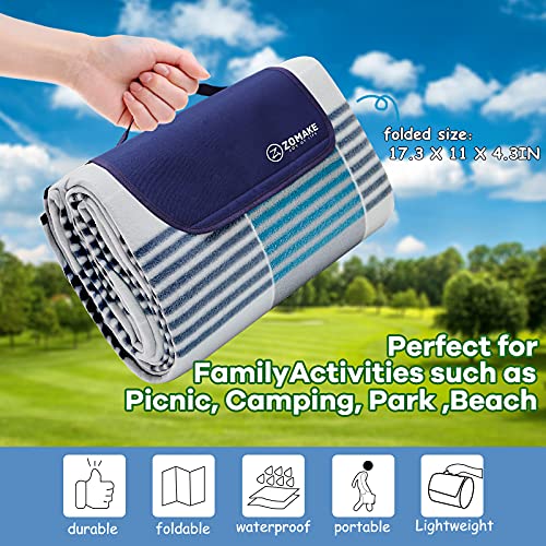 image for ZOMAKE Picnic Blanket Mat Water-Resistant Sandproof Extra Large, Outdo