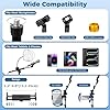 GUITTO Microphone Floor Stand for Tablet/Phone Holder, Adjustable Boom Mic Stand with Heavy-Duty Base, Dual Device Mount for Streaming, Podcasting, Recording, and Live Performances GMS-04 #4