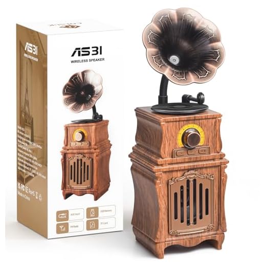 COLSUR Radio Vintage Retro Portatil FM/Am Pequeña de Madera Altavoz Bluetooth Pequeño Altavoz Portatil con Altavoz de 8W 1800mAh Soporte USB/TF/AUX