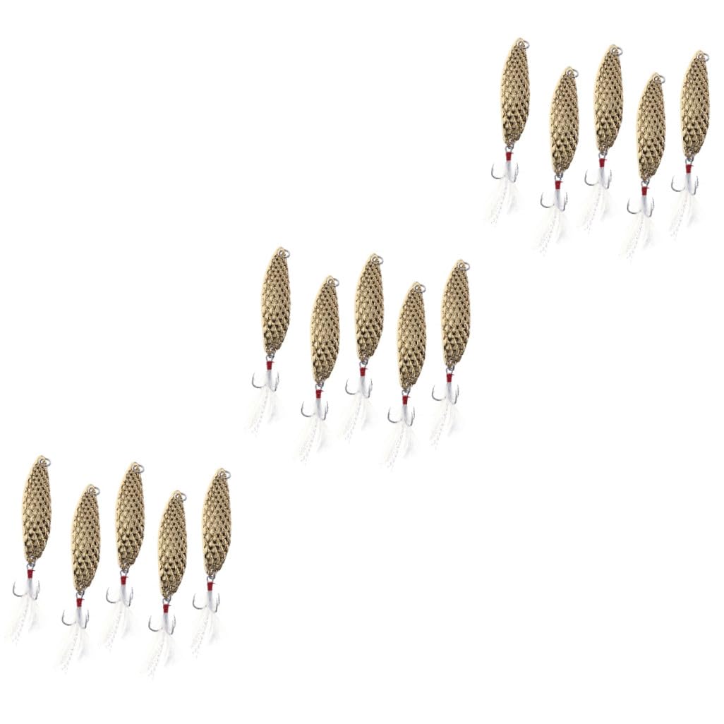 BESPORTBLE Lot De 3 Hameçons Triples en Métal pour Pêche Cuillères en Alliage De Zinc Dur pour Appâts De Pêche Australiens 5 Pièces X 3