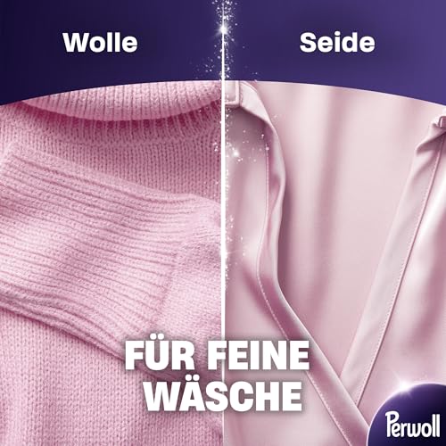 Perwoll Wolle & Feines Waschmittel (27 Waschladungen), Feinwaschmittel reinigt sanft, glättet und erneuert Fasern & verhindert Knötchen, mit Dreifach-Renew-Technologie 3