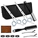 Produktbild Haarschere Set, Premium Scharfe Friseurscheren, Friseurscheren aus Edelstahl zum Ausdünnen und Strukturieren, Perfekter Modellieren Friseur-Sets für Damen und Herren Effilierschere (12 Stück)