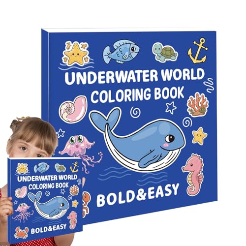 Libro da colorare per bambini sugli animali marini, Libro da colorare sugli animali sottomarini, Libro di pittura per animali adulti, Creature marine e libro da disegno rilassante per bambini, adulti,