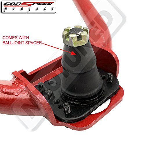 Godspeed For 03-08 350Z Z33 03-06 G35 Front+Rear Upper Camber Arm Alignment Set #TOP1