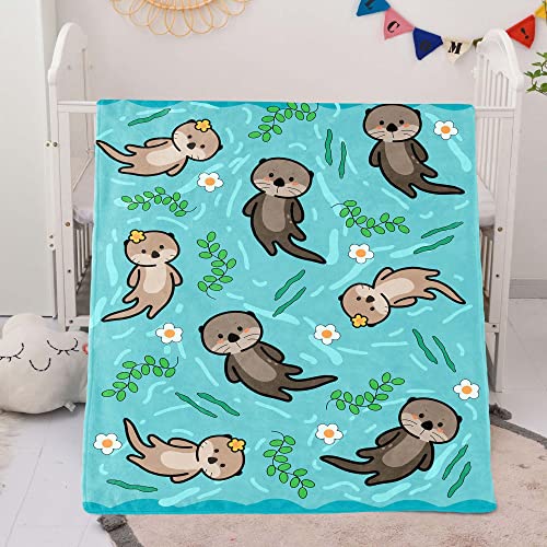 Prokelin Otter Throws Blanket And For Kid Boy Girls Flannel Soft Plush Lightweight Couch Sofa Decorative 50"X40" #TOP2
