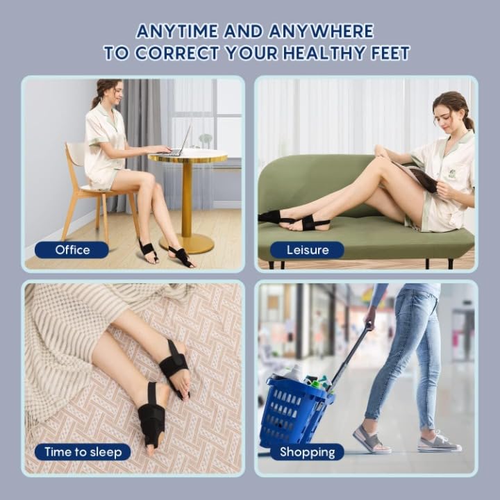 Image of Bunion Corrector for Women and Men Toe Separator Both 2 Feet Bunion Splint, Big Toes Separation Pain Relief, Non-Surgical Adjustable Hallux Valgus Bunions Thumb Straightener, Hammer Toe Day Night Support ( 2 Bunion Corrector + 2 Toe Separator)