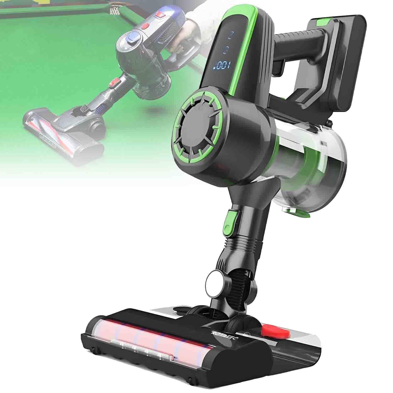 Aspiradora inalámbrica para manteles de Billar de 22 kPa, Kit de Cepillo eléctrico para Mesa de Billar, 240 W, Ajuste de 2 velocidades, para el Cuidado de manteles de Billar. Green