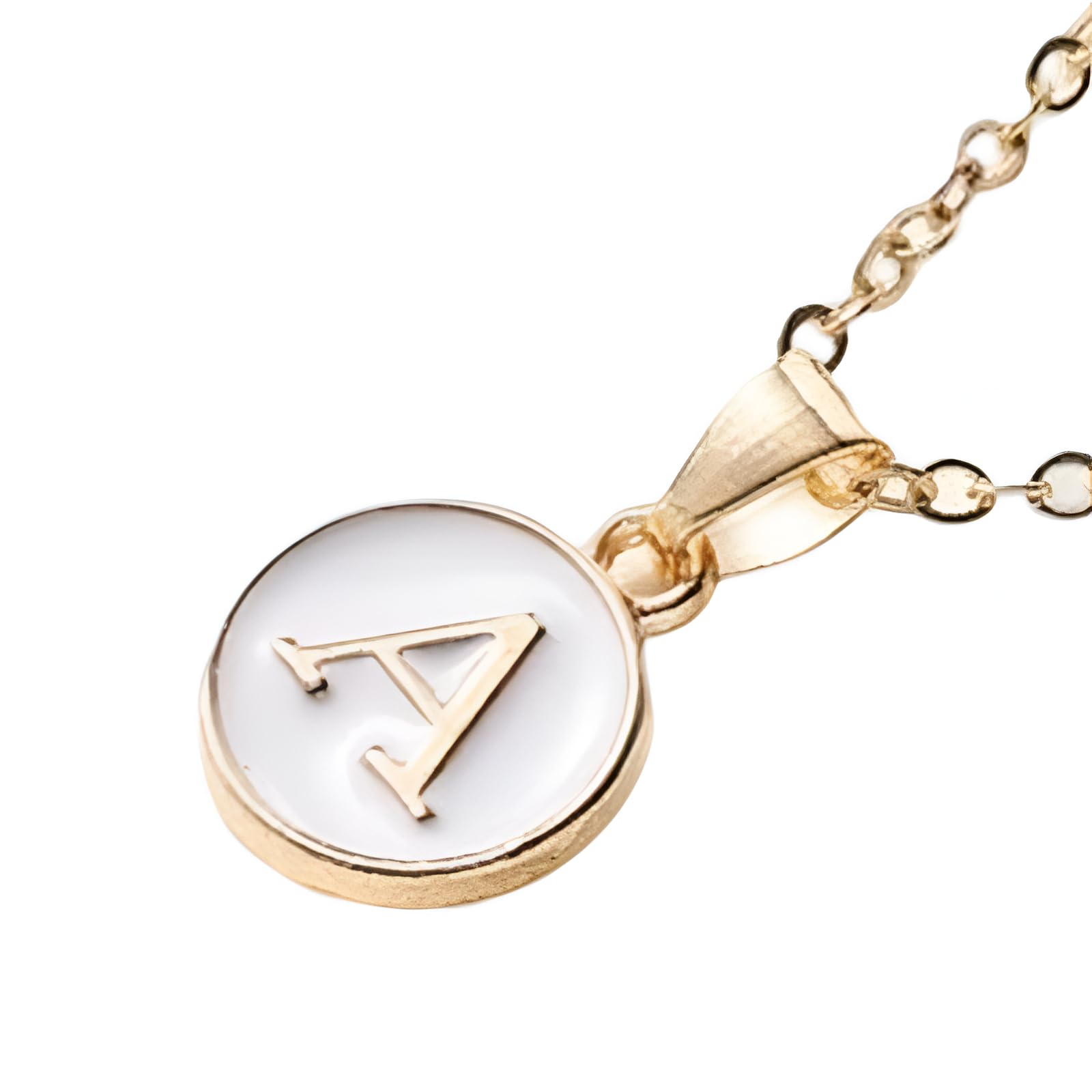 14K Gold Filled Alphabet Necklace For Women And Men, 26 Initials Charm Necklace Alphabet A B C D E F G H I J Letter Pendant Choker Necklaces Alphabet Jewelry, Bubble Necklace Letter Charms