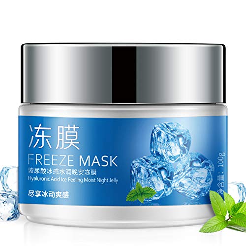 Deep Freezer Mask BIOAQUA Face Freeze Mask Hyaluronic Acid Ice Feeling Noist Gentle Night ...