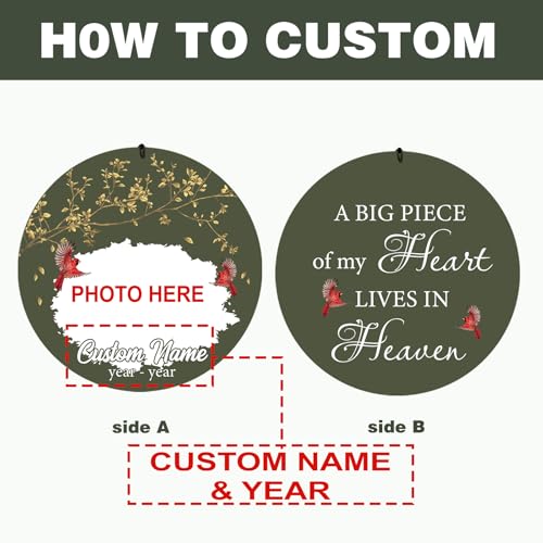 Image of Personalized Memorial Wind Chimes for Outside, Sympathy Gifts Wind Chime for Loss of Loved One, Beautiful Decor with Deep Tone, Ideal for Funeral, Remembrance & Bereavement, Produced in Texas