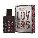 REPLAY - Signature Lovers for Man Eau de Toilette - Drzewny, owocowy, intensywny, aromatyczny, energiczny i niepowtarzalny, korzenny zapach dla mężczyzn, butelka 100 ml
