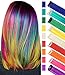 Produktbild Rainbow Hair Extensions Clip in Colored Hair Extensions for Girls&Kids Hairpieces Wig for Dolls Multicolored Party Hightlight Clips 9 PCS