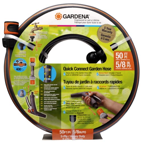 Gardena-39000-50-Foot-58-Inch-Comfort-Heavy-Duty-Garden-Hose-GreyOrange