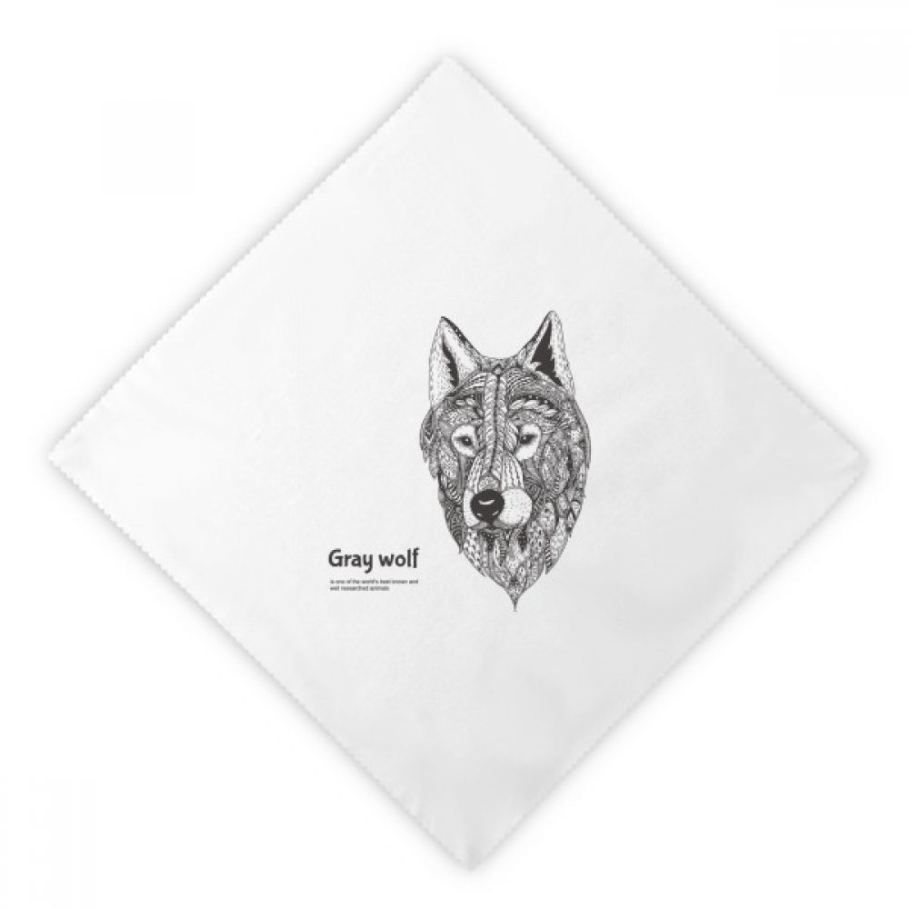 Servilletas de tela con diseño de lobo gris para cenas elegantes y almuerzos diarios en casa