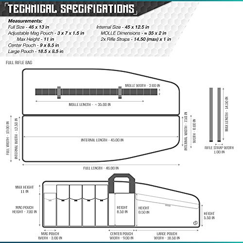 Savior Equipment The Patriot 35" Tactical Single Long Gun Bag Soft Case W/Padded Handle Carrier, 35 Inch Flat Dark Earth Tan #TOP4