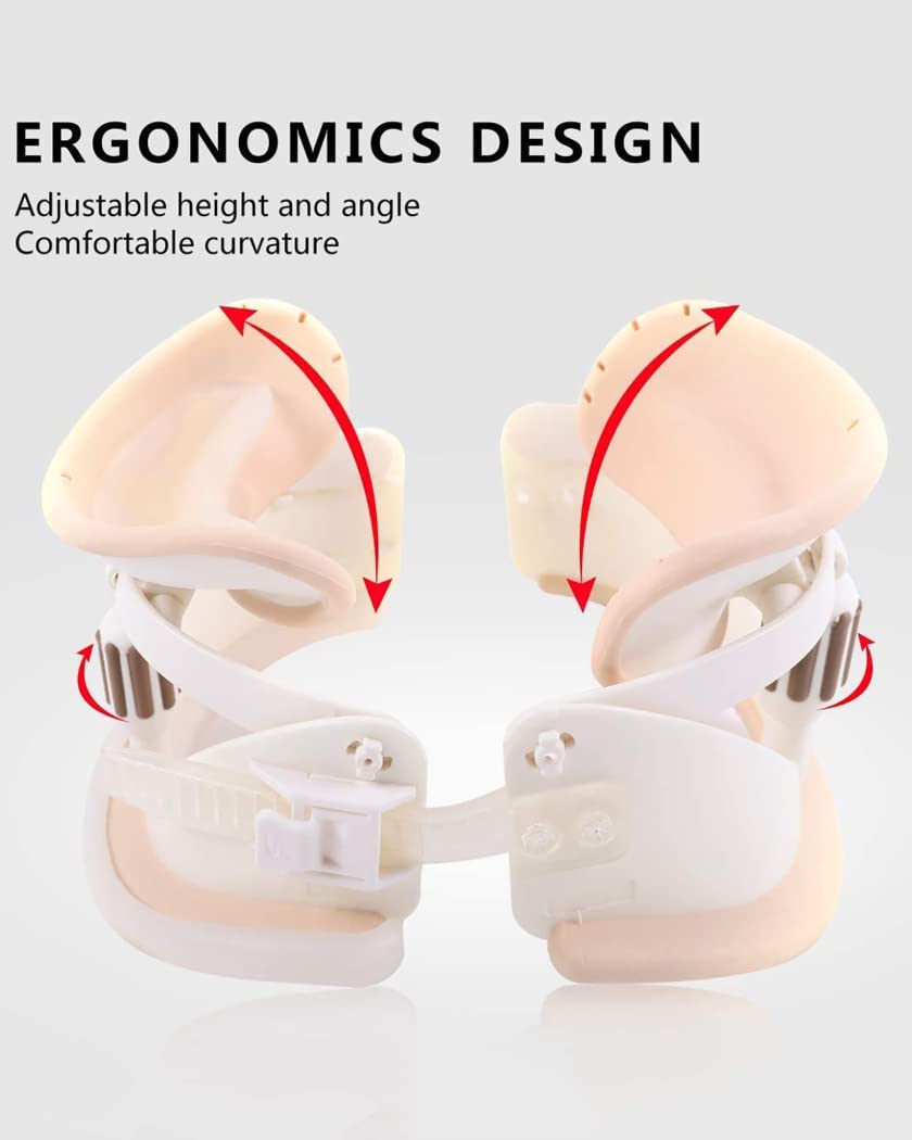 Dispositivo de tracción del Cuello Cervical para Adultos Soporte de Soporte Estirador de Cuello Cervical Ajustable Soporte de Cuello Fijador de Cuello Cervical para Dolor de Cuello crónico