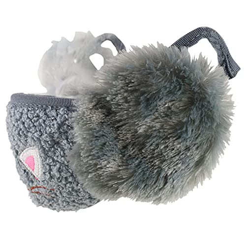 Image of Trendy Apparel Shop Kids Winter Animal Face Breathable Cat Mask & Earmuffs