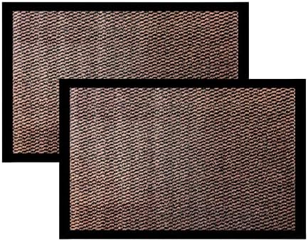 Bear & Panda - Dirt Trapper Door Mat - Indoor/Outdoor non-slip Washable Barrier Door Mat, Heavy Duty Entrance Rug Shoes Scraper, Super Absorbent Front Doormat Carpet (Beige, 40 x 60 cm)