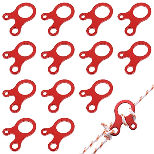 FACHAIBA 14Pcs Ajustador de Cuerda Tensora,Hebilla de Cuerda de Viento de Tienda,Aleación de Aluminio Tensor de Cuerda para Acampar al Aire Libre en Tiendas de Campaña Cover