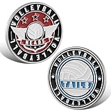 Equsion 2 Pcs Referee Volleyball Flip Coin with Case Portable Toss Sport Coin Official Anti Rust Flipping Coin for Umpire Training Matches Judge Equipment Accessories, 1.5 Inches in Diameter