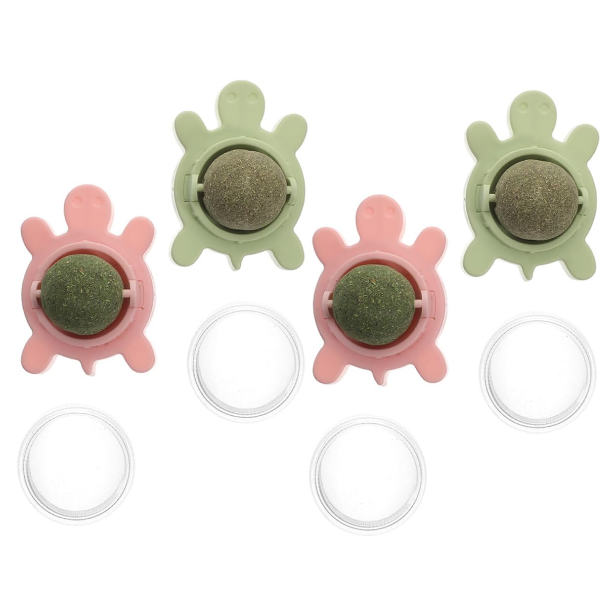 BESPORTBLE 4 Pièces Boules d'herbe à Chat Interactive Cat Toy Jouets interactifs pour Chat Jouets Chaton Boules de Dents de Chat pour Chat Boule à lécher pour Chat Jouets pour Chats PVC