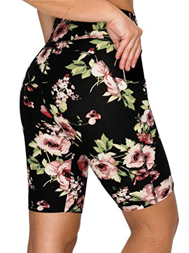 Image of ALWAYS Women's High Waist Bike Shorts - Athletic Workout Tummy Control Stretch Running Yoga Pants