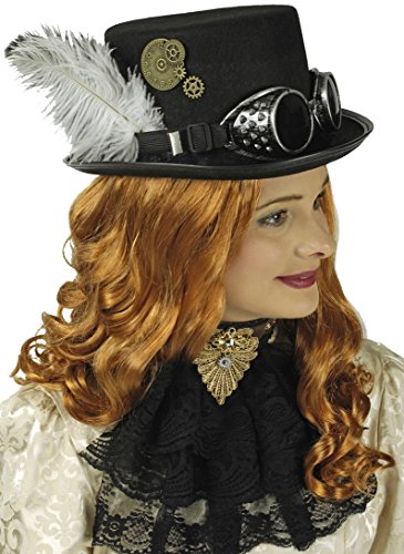 Steampunkhut Steampunkzylinder mit Steampunkbrille Edelpunk Punk-Szene