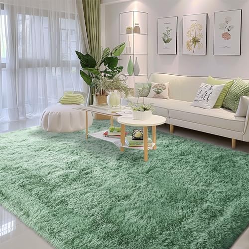 Sage Rug Collection - 6 x 9' Non-Slip Height Pile 1.4" Plush Rug Rubber Backing - Throw Rugs Carpet for Bedroom