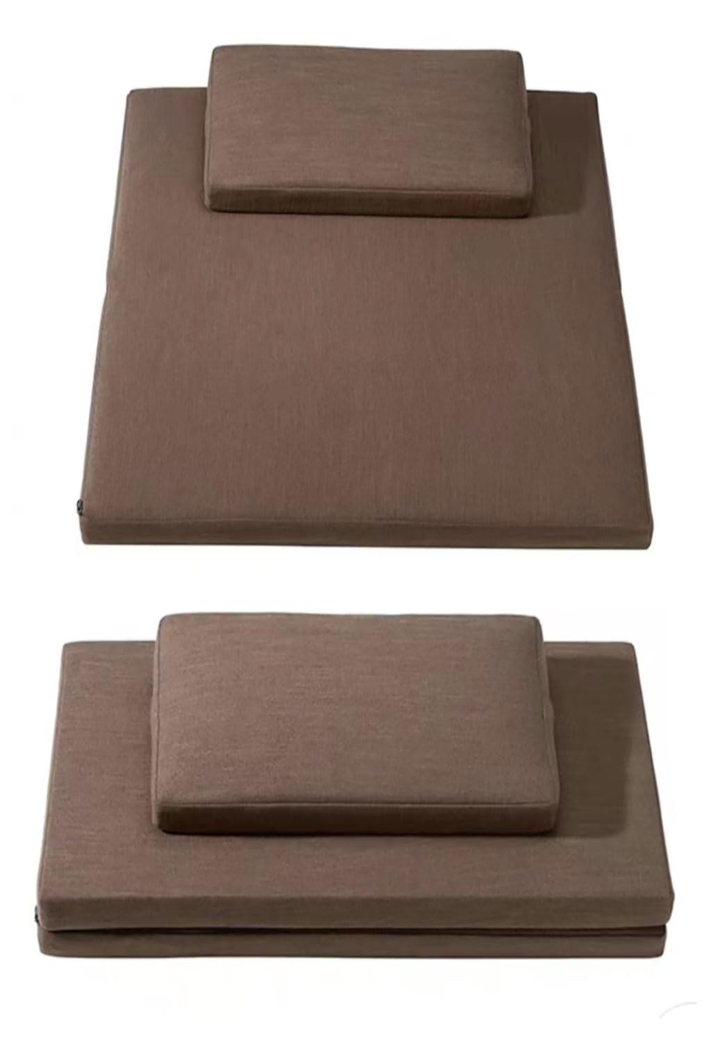 Tapis De Méditation Fabriqué à La Main, Coussin De Sol Pliable Et Portable, Coussin De Yoga en Fibre De Chanvre Naturel pour L'extérieur(Size:70x70cm(28x28inch),Color:Coffee-1)