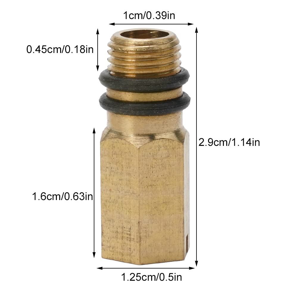 Zaślepka M10 10 mm do kranu, elastyczna rura, wlot wody, z dwiema gumowymi podkładkami, do wszystkich łazienek lub kuchni, do kranów, elastyczna rura, dopływ wody