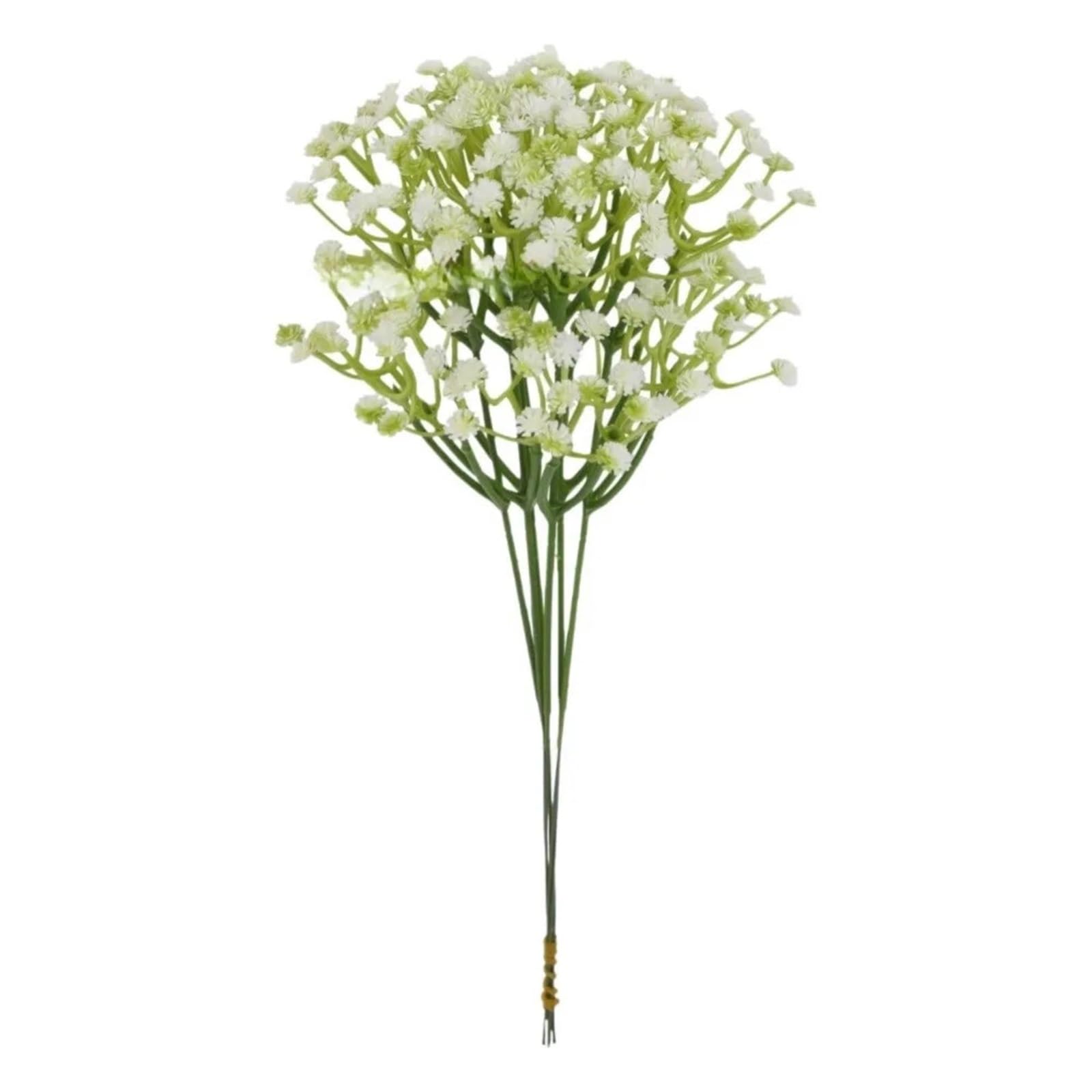 Dcrxz Artificial Flowers 50Pcs Real Touch Artificial Baby Breath Flowers DIY Floral Waterproof Fake Gypsophila Bouquet Realistic 29cm Length(Green White)
