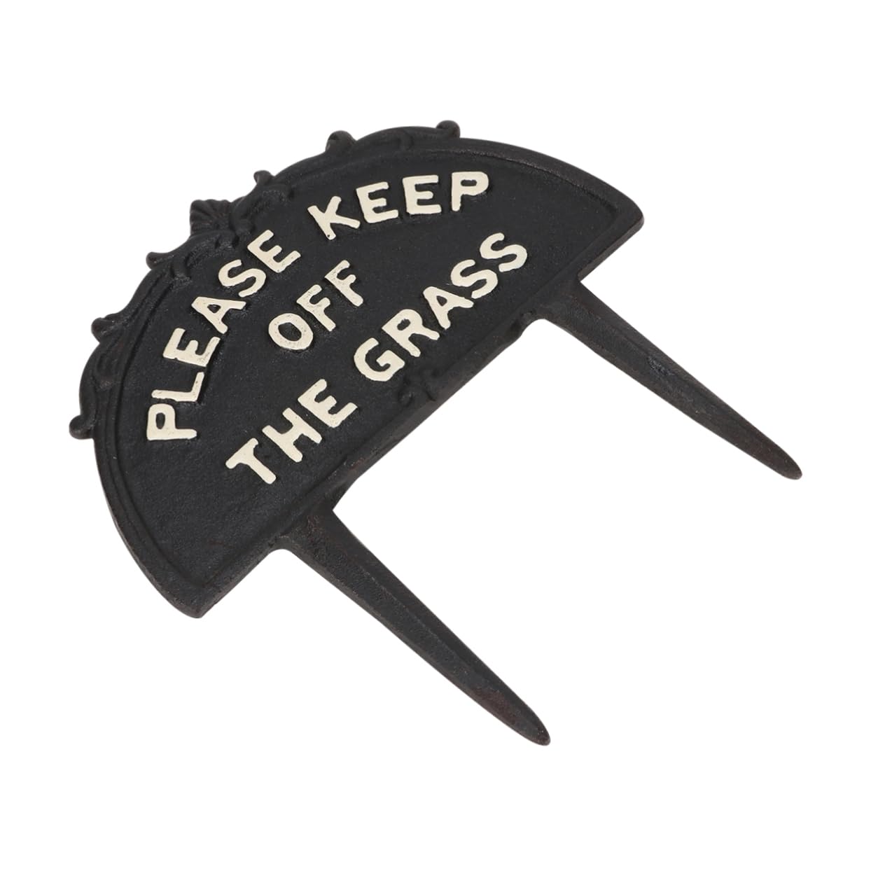 Panneau de jardin décoratif noir signalétique de pelouse avec piquet