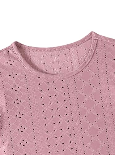 Image of Girls' Summer Shirts Cute Tops Ruffle Sleeve Crew Neck Casual Tees