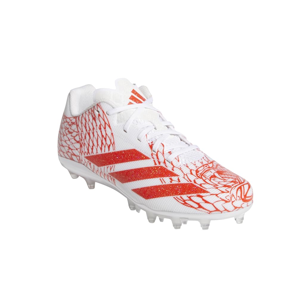 adidas Kids Boys Adizero Electric.2 Football Sneakers Shoes - Orange, White - Size 4.5 M