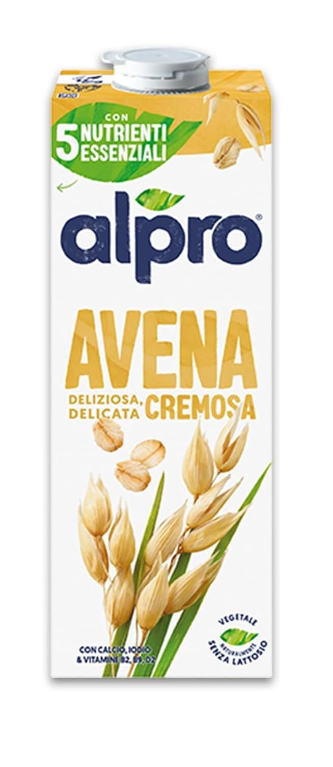 ALPRO CLASSICO, Bevanda all'AVENA, Naturalmente Senza Lattosio, con Vitamine B2, B12 e D2 - 8 confezioni x 1 Litro