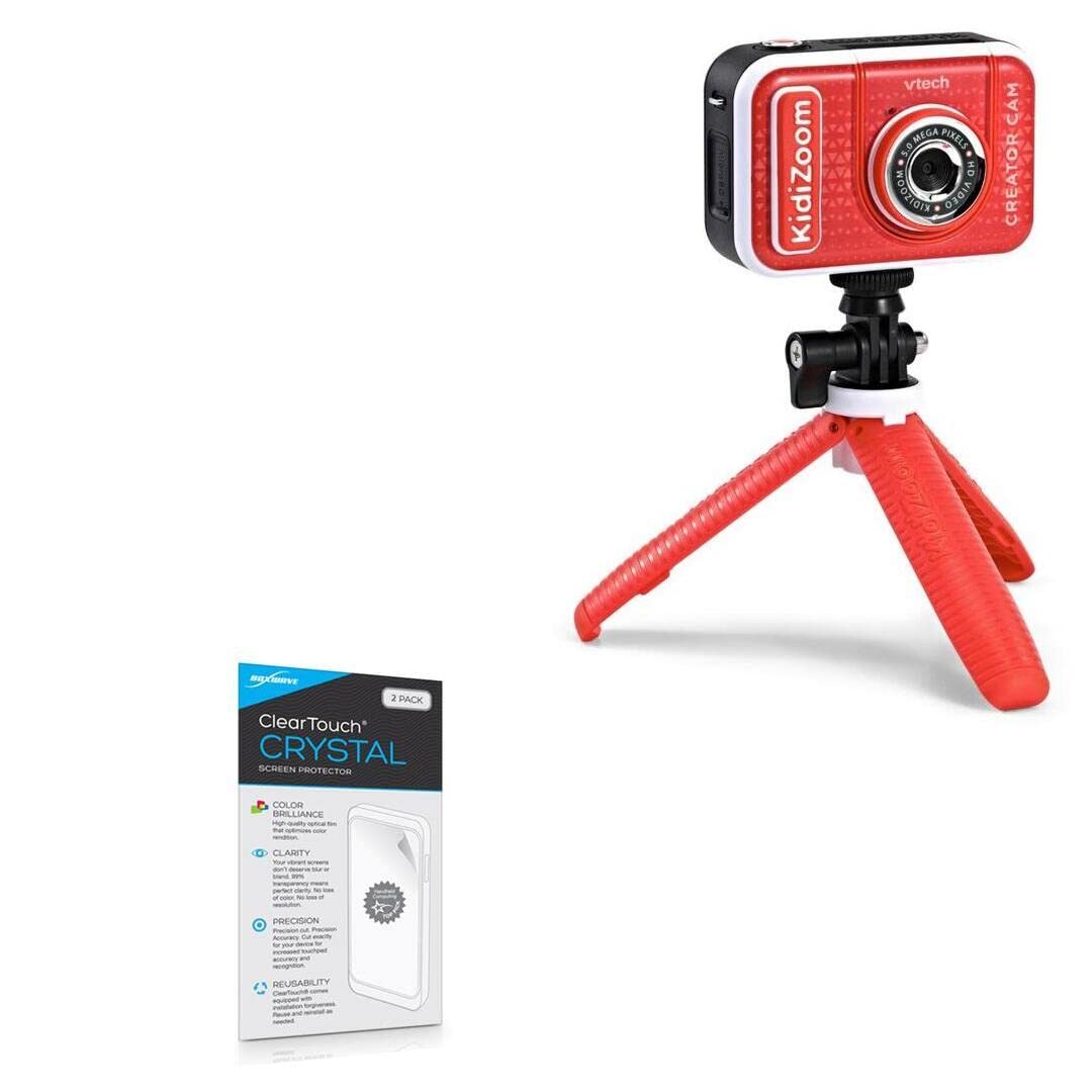 BoxWave Screen Protector Compatible with VTech KidiZoom Creator Cam - ClearTouch Crystal (2-Pack), HD Film Skin - Shields from Scratches