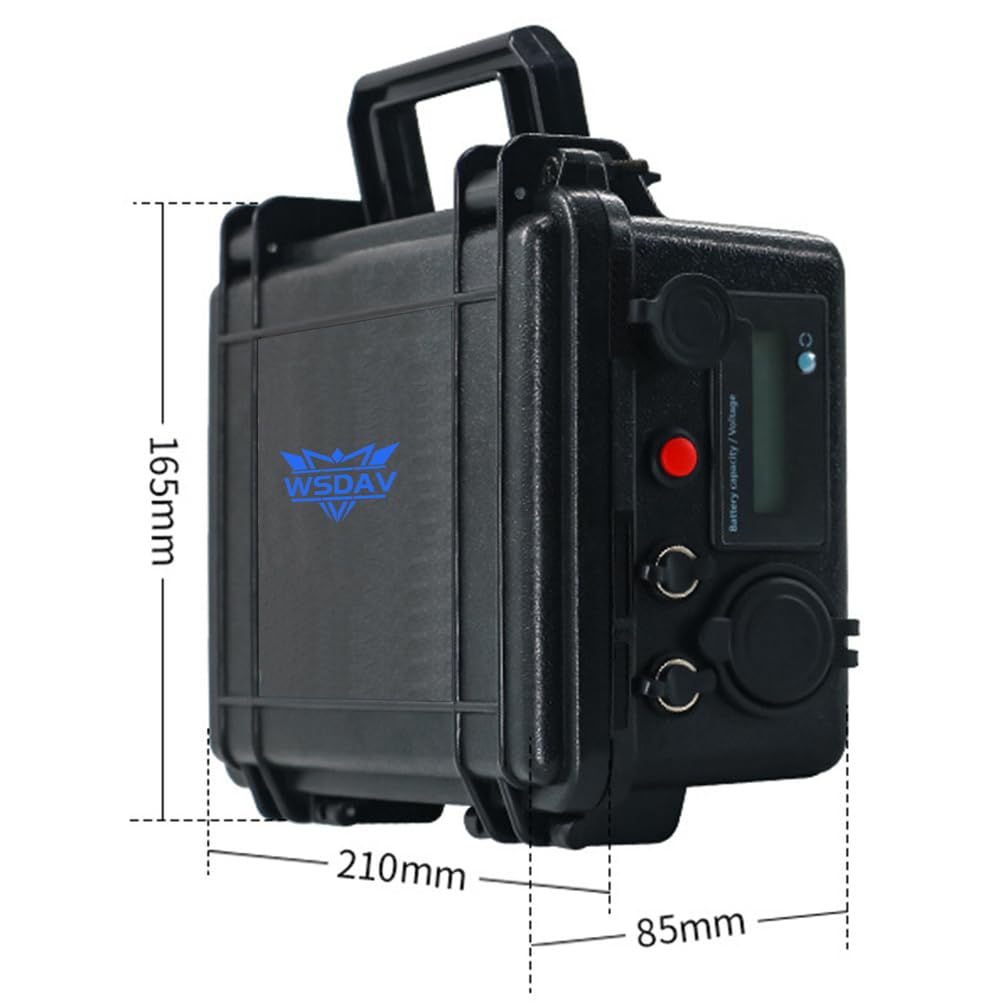 Batería de Litio Recargable de 12 V con Cargador | Batería de litio de 12 V, 20 Ah, 30 Ah, 60 Ah, 80 Ah y 100 Ah, con pantalla LED, doble puerto USB e interruptor de encendido.