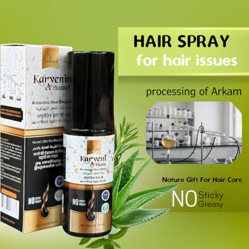 Image of Dr. Rajas Karveni Arkam Ayurvedic Hair Spray with Rosemary Extract | Non-Sticky, Nourishing Formula | Hair Fall Control & Scalp Care | Natural Hair Mist for Men & Women - 100ml