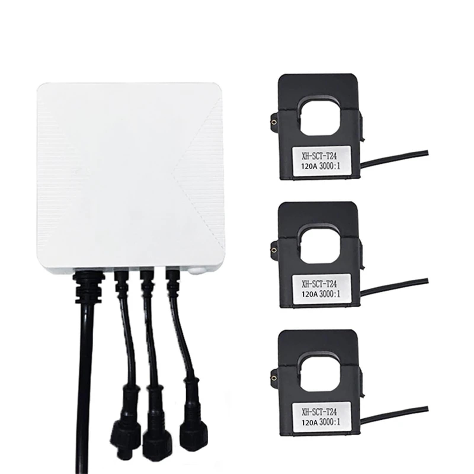 Moniteur de consommation WiFi Tuya triphasé avec pince ampèremétrique 120A KWH pour tableau